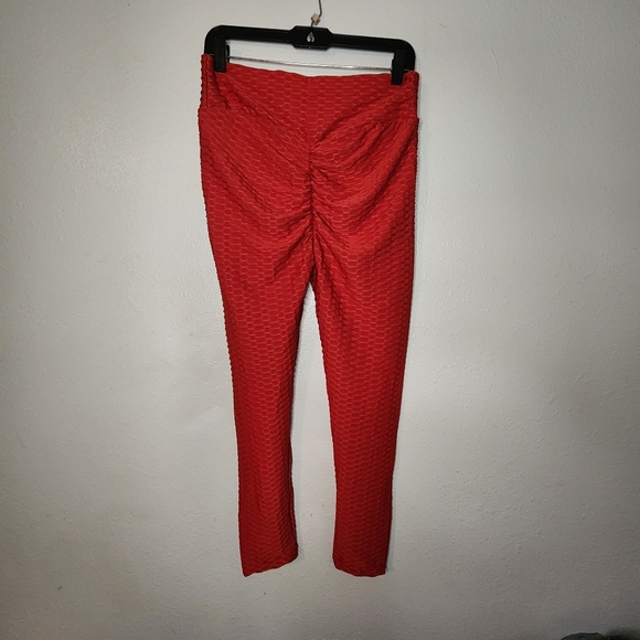 XXL Red Ruched Leggings - Picture 3 of 3